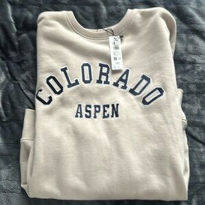 Cream colored Garage crewneck NWT